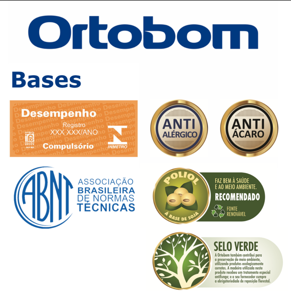 Base Cama Box Casal Sommier Star Linho Bege 188x138x033 cm Ortobom, , large image number 1