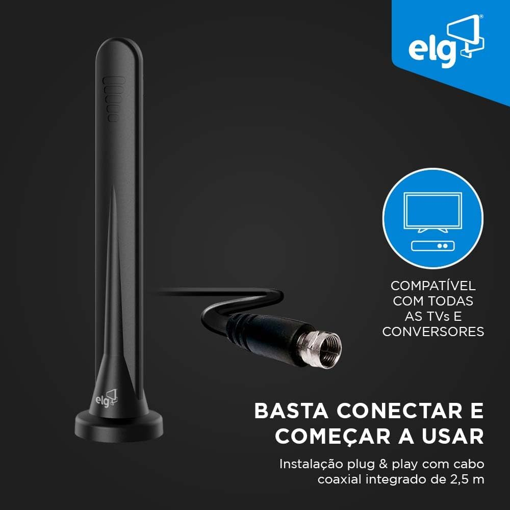 Antena Interna Digital ELG Clarity HDTV2000I 4K Preta, , large image number 7