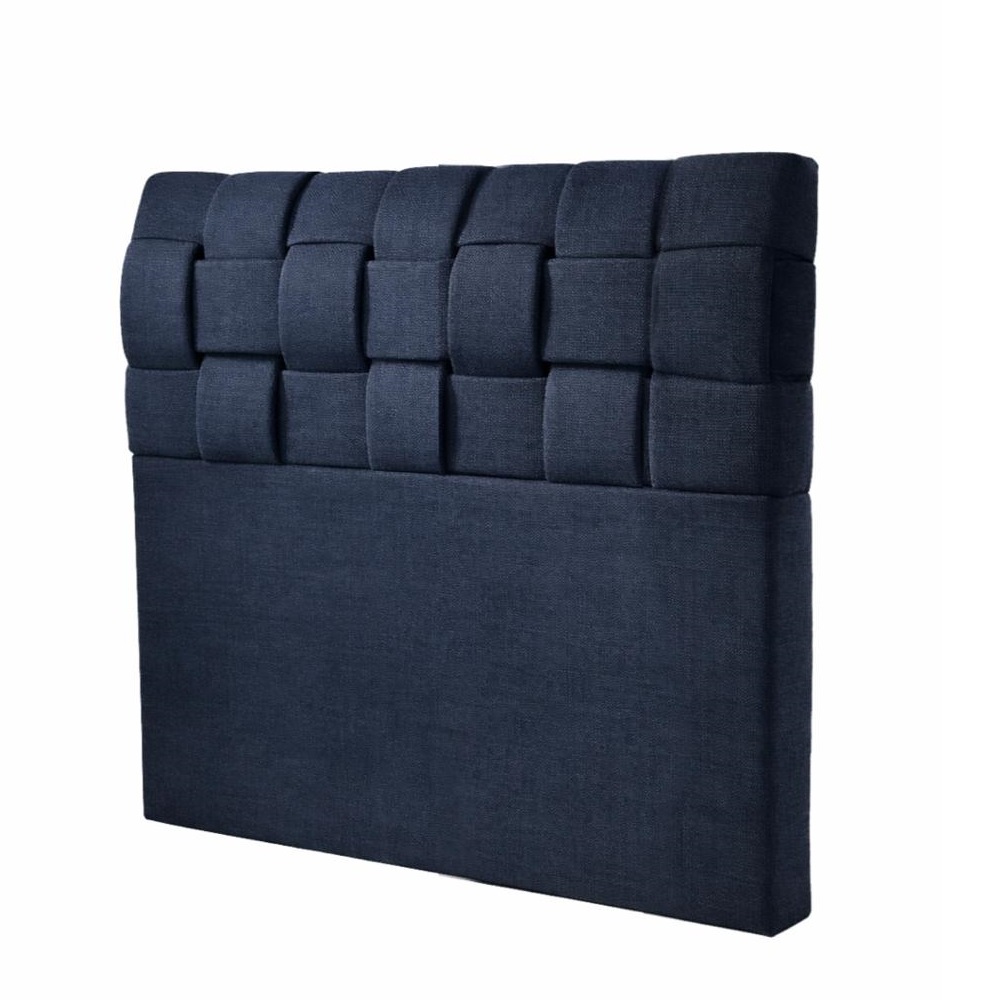 Cabeceira de Casal Estofada 138 cm Veludo Azul Navy T07 JW Paris