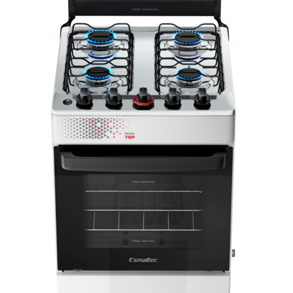 Fogão 4 bocas Esmaltec Mesa de Inox Branco Ideal Top T4IAB 4122, , large image number 3