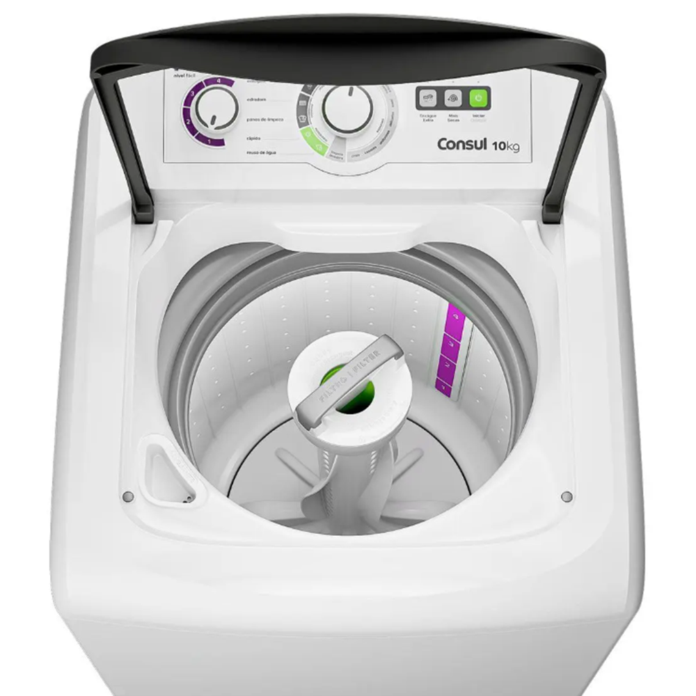 M&aacute;quina de Lavar Roupas Consul 10kg 220V CWB10BBBNA Branca, , large image number 3