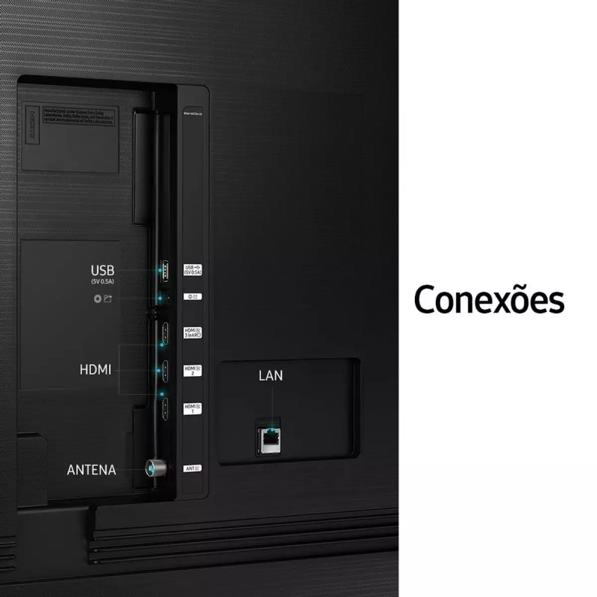 Smart TV 60 Polegadas Samsung 4K UHD Wifi Bluetooth 3 HDMI UN60AU7700, , large image number 2