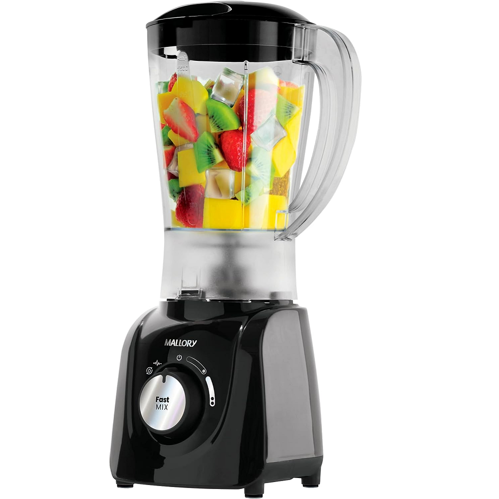 Liquidificador Mallory Preto 2 Velocidades + Pulsar 2,1L Fast Mix 220V 600W, , large image number 1