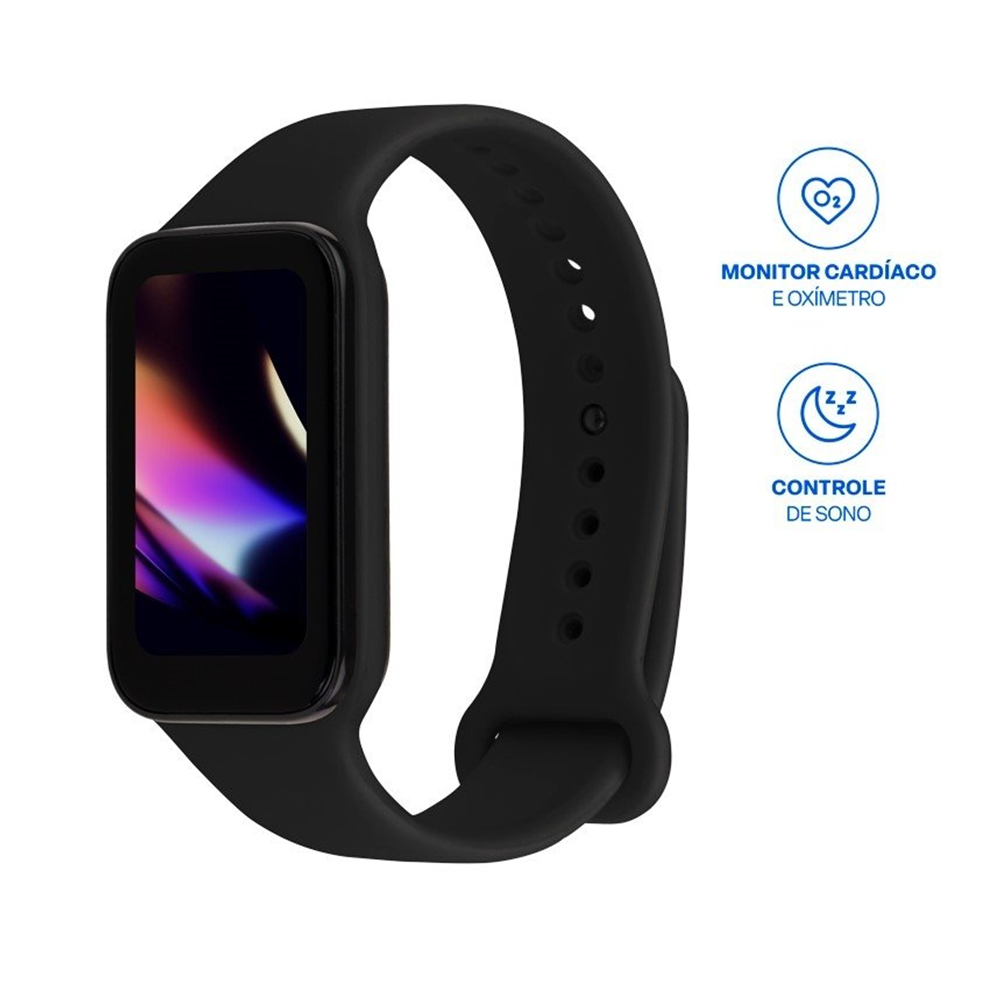 Smartwatch Multi Smartband B2 1,47" Touch Screen Preto - WR200, , large image number 1