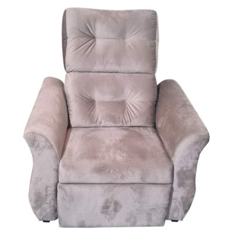 Poltrona do Papai Reclinável Suede Veludo Caramelo Movelpaz Dijon