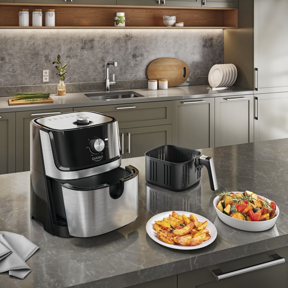 Fritadeira El&eacute;trica Air Fryer Dako Sem &Oacute;leo 5 Litros 220V Painel Anal&oacute;gico, , large image number 7