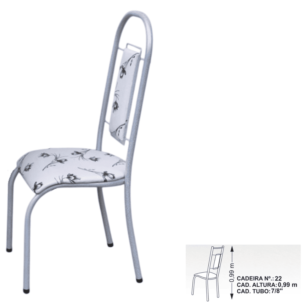 Mesa de Cozinha 4 Cadeiras Bella Branca Quadrada A&ccedil;o Coelho Top&aacute;zio, , large image number 3