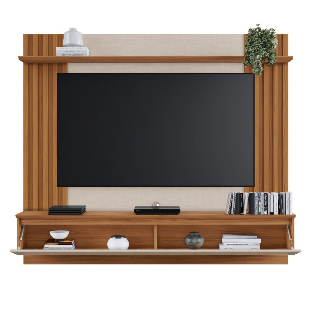 Painel Para TV Até 65 Polegadas Freijó/Off White Notável NT 1365, , large image number 4
