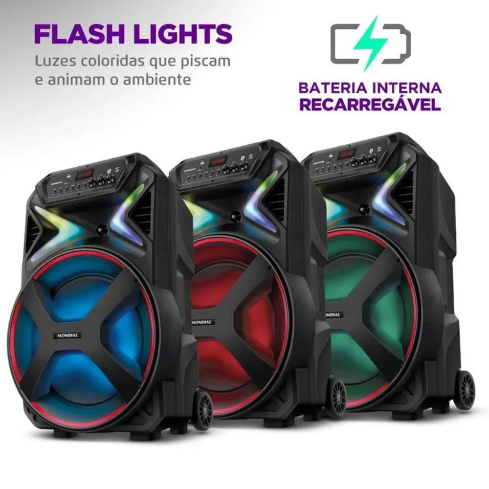 Caixa de Som Amplificada Mondial Bluetooth USB Rádio FM 700W Bivolt CM-700, , large image number 4