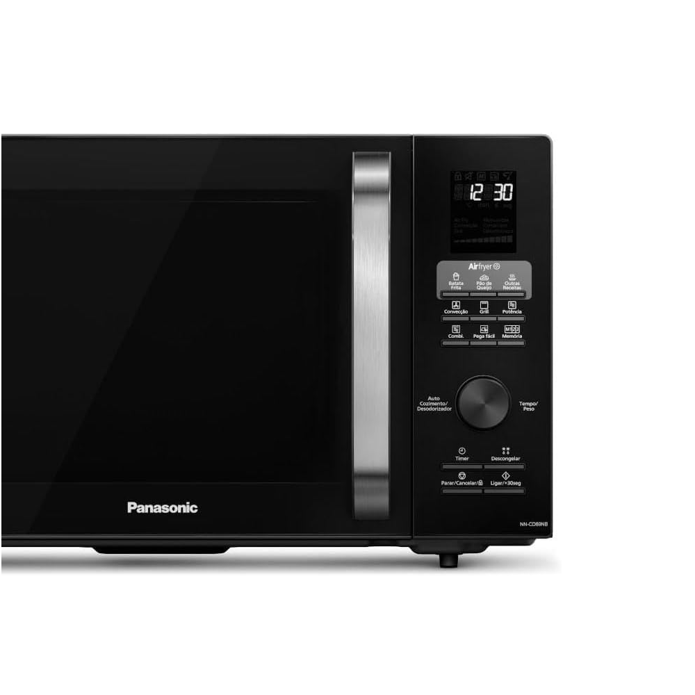 Micro-ondas Panasonic 30 Litros Airfrayer 4x1 NN-CD89NBRUK Preto 900W, , large image number 6