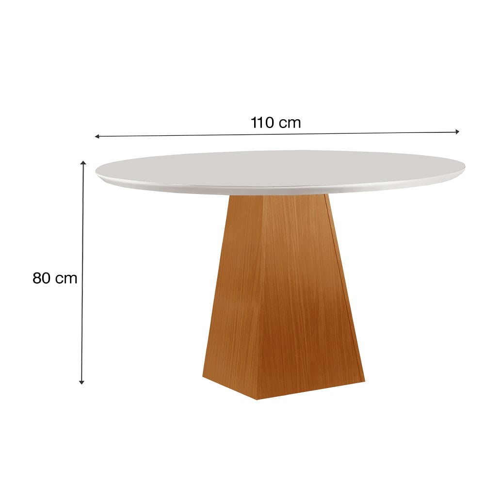 Conjunto Mesa de Jantar 4 Cadeiras Redonda Riviera LJ Tendency 110cm Marrom, , large image number 6
