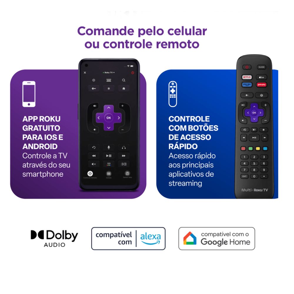 Smart TV DLED 50'' 4K Multi Roku, 4 HDMI, 2 USB, 1 AV TL059M, , large image number 3