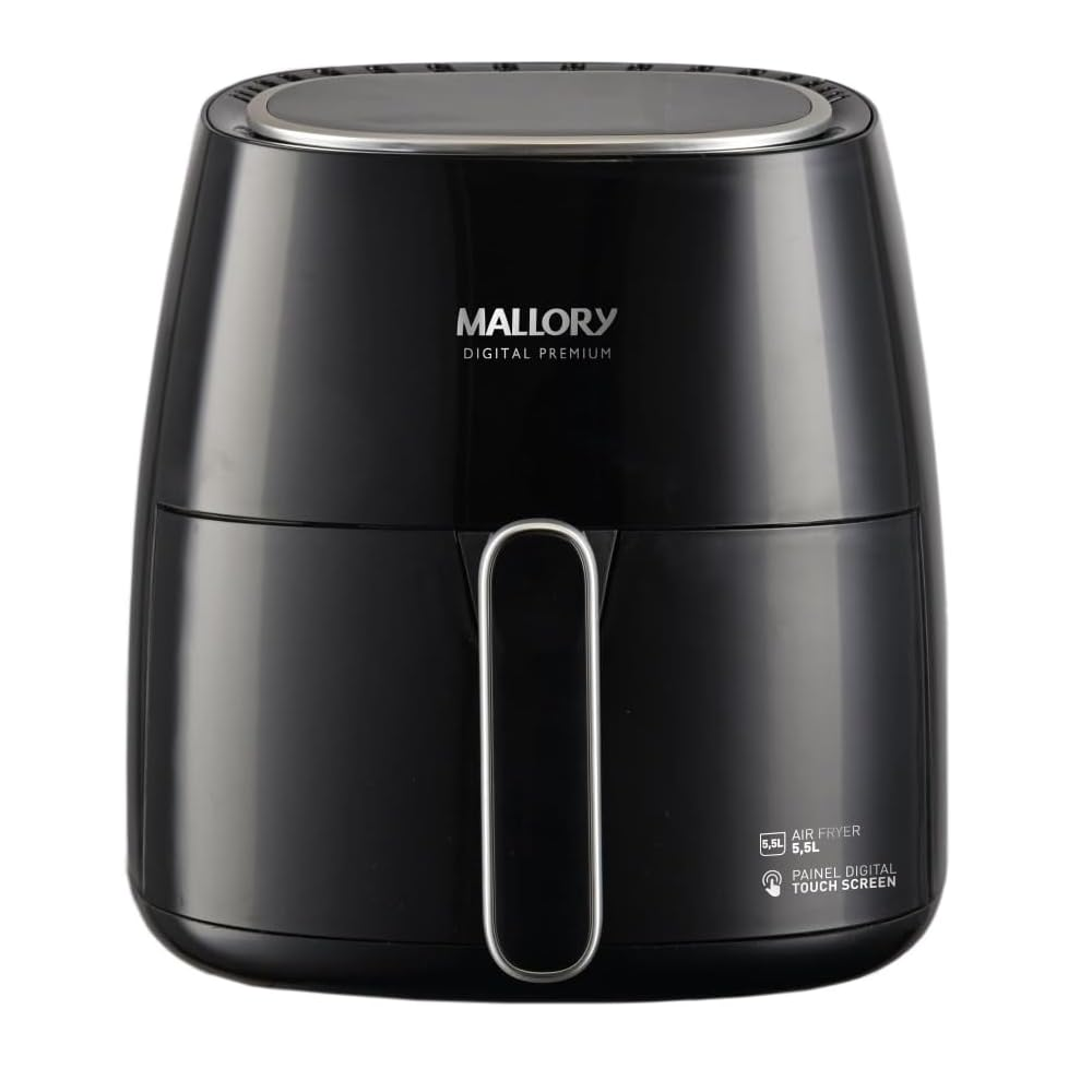 Fritadeira Elétrica Air Fryer Mallory Sem Óleo 5,5 Litros Preta Digital Premium