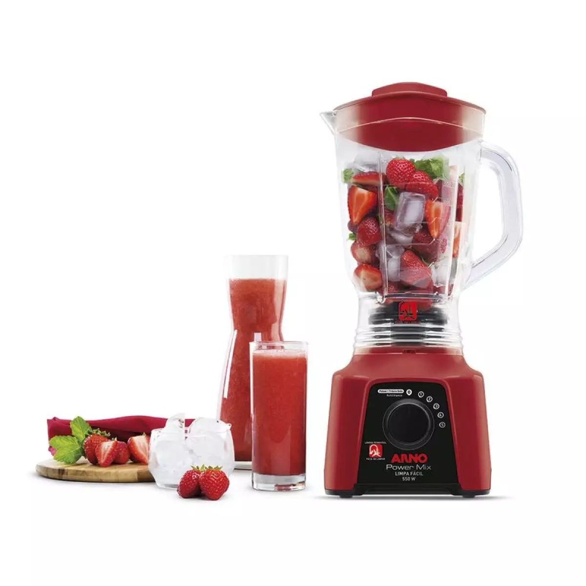 Liquidificador Arno Vermelho Limpa Fácil 2,5 Litros 550W 220V LQ30, , large image number 2