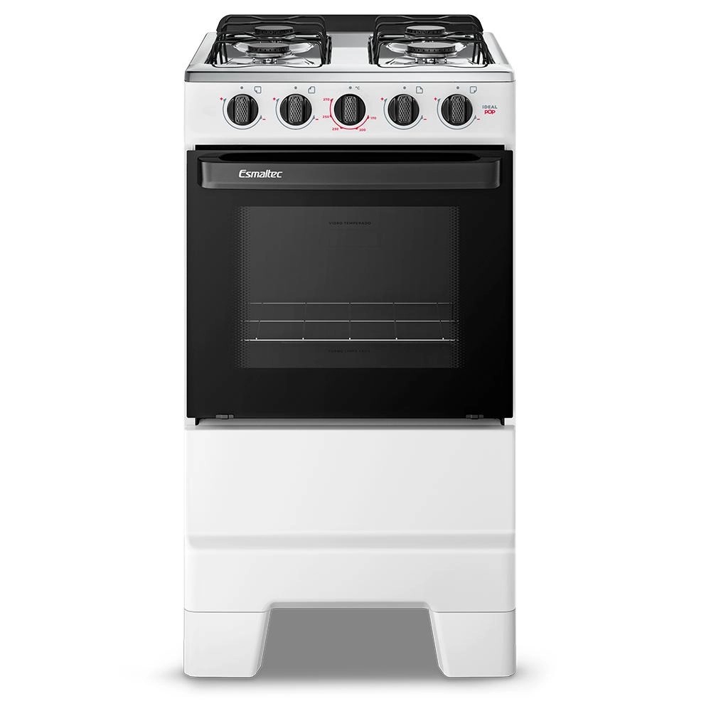 Fogão 4 bocas Esmaltec Mesa de Inox Branco Ideal Pop F4ISB 4120, , large image number 1