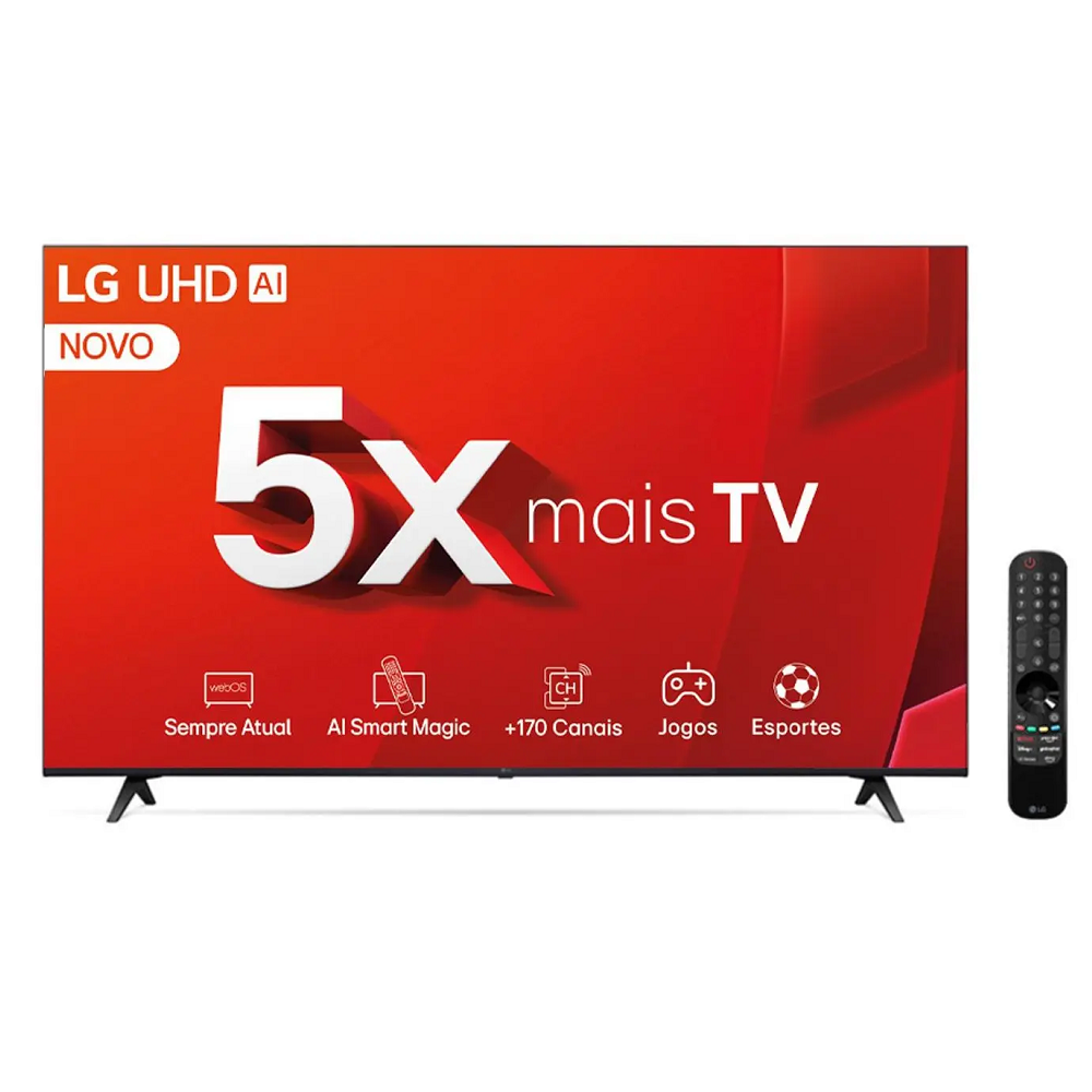 Smart TV 50" LG UHD Processador a5 Ger 7 AI Alexa Controle Smart Magic 50UT8050PSA