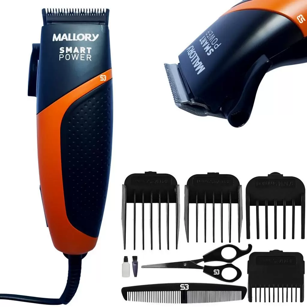 Cortador de Cabelos, Barba e Corpo Mallory B90200332 9 Acessórios Smart Power 10W 220V, , large image number 1