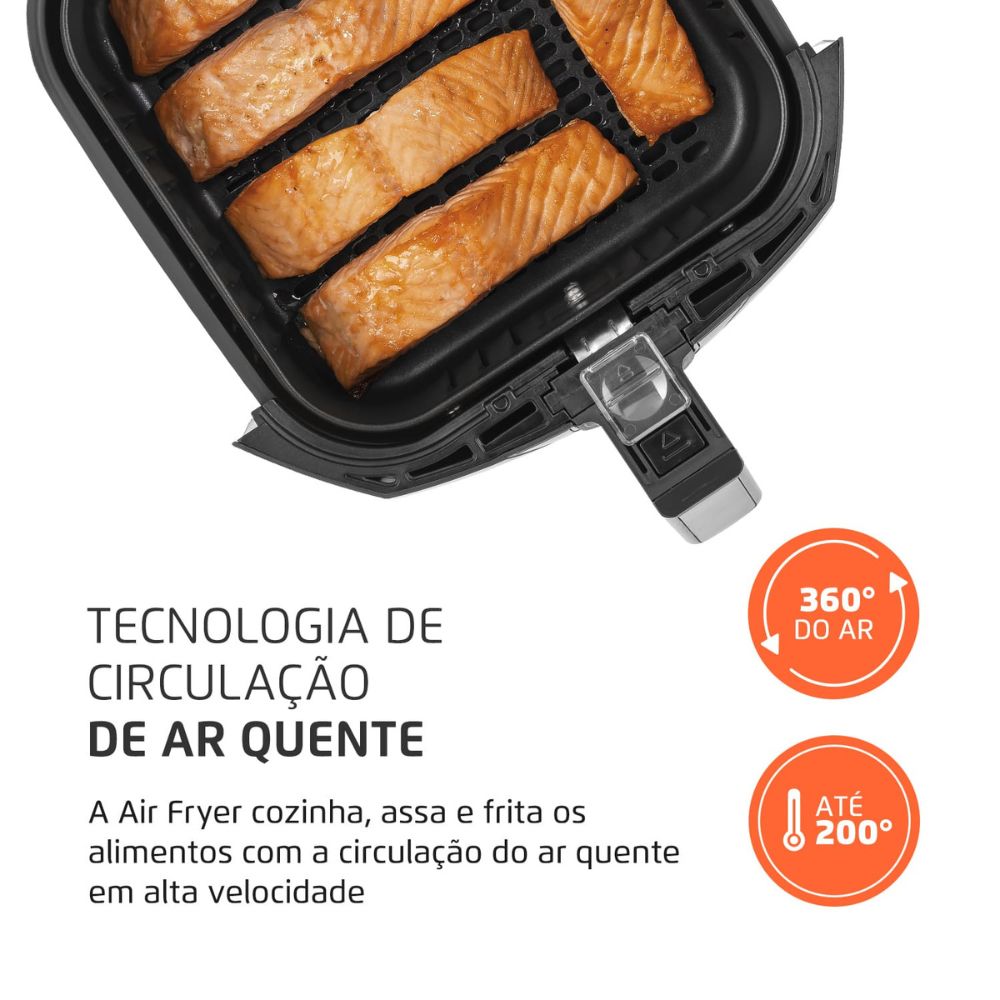Fritadeira Elétrica Air Fryer Mondial Sem Óleo 4L 220V  AFN-40 BFS, , large image number 4