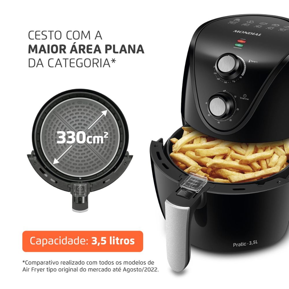 Fritadeira Elétrica Air Fryer Mondial Sem Óleo 3,5 Litros 220V AF31, , large image number 1
