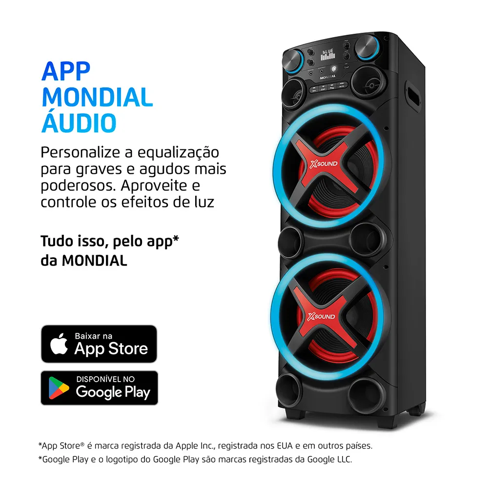 Caixa de Som Torre Mondial MT-2200 Bluetooth 2200W RMS, , large image number 4