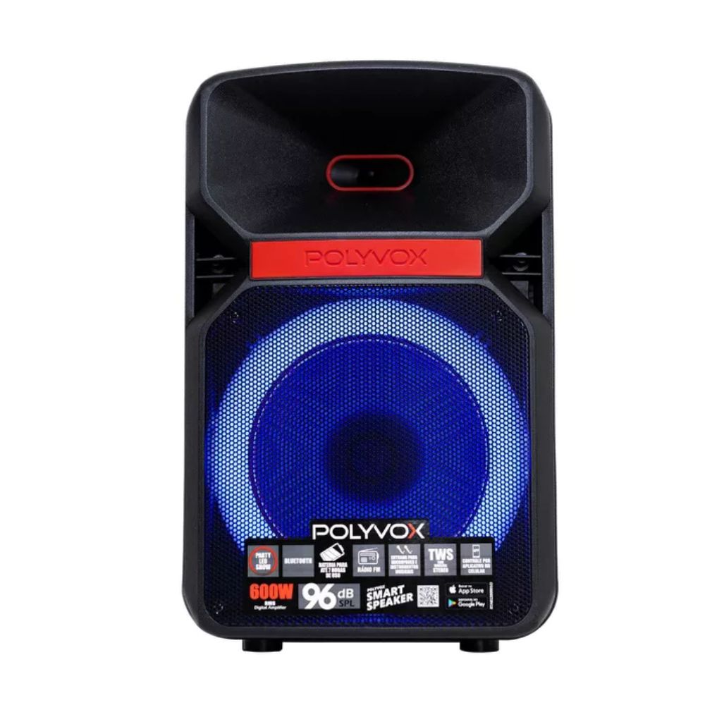 Caixa de Som Amplificada Polyvox Bluetooth 600W Woofer 12 Pol. XC-812TB, , large image number 1