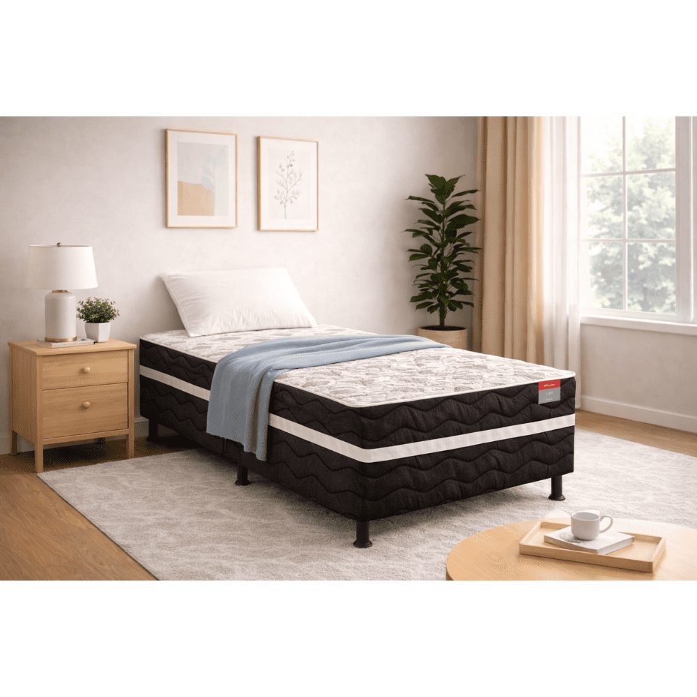 Cama Box Conjugada Solteir&atilde;o Espuma D28 Lyon 188x88x55 cm Reconflex, , large image number 1