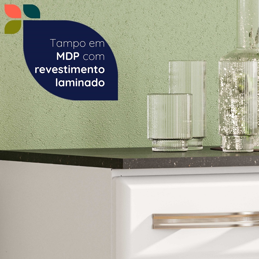 Fruteira de Chão para Cozinha 1 Porta 1 Gaveta Esmeralda Telasul Branco, , large image number 5