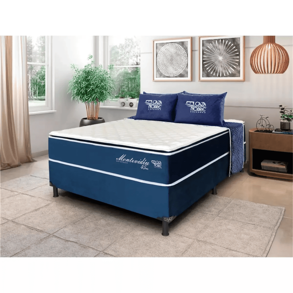 Colch&atilde;o Casal Espuma D45 Montivideu 188x138x30 cm Caza Nobre, , large image number 1