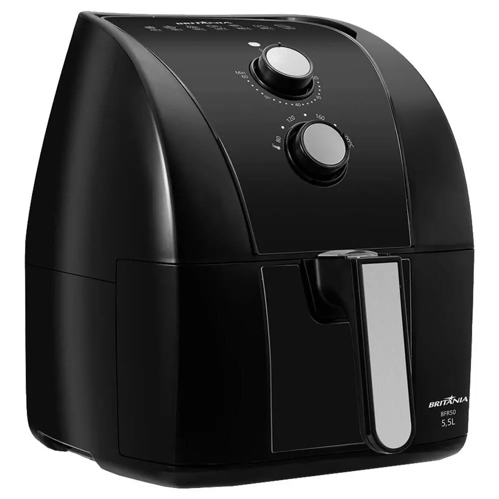 Fritadeira Elétrica Air Fryer Britânia Sem Óleo 5,5 Litros Preta 1500W 220V BFR50, , large image number 2