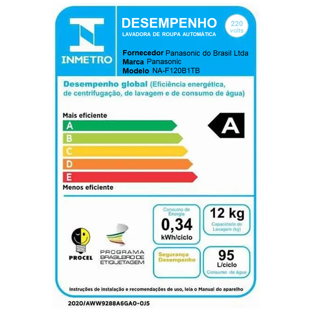 Máquina de Lavar Panasonic 12 Kg NA-F120B1TB, , large image number 3