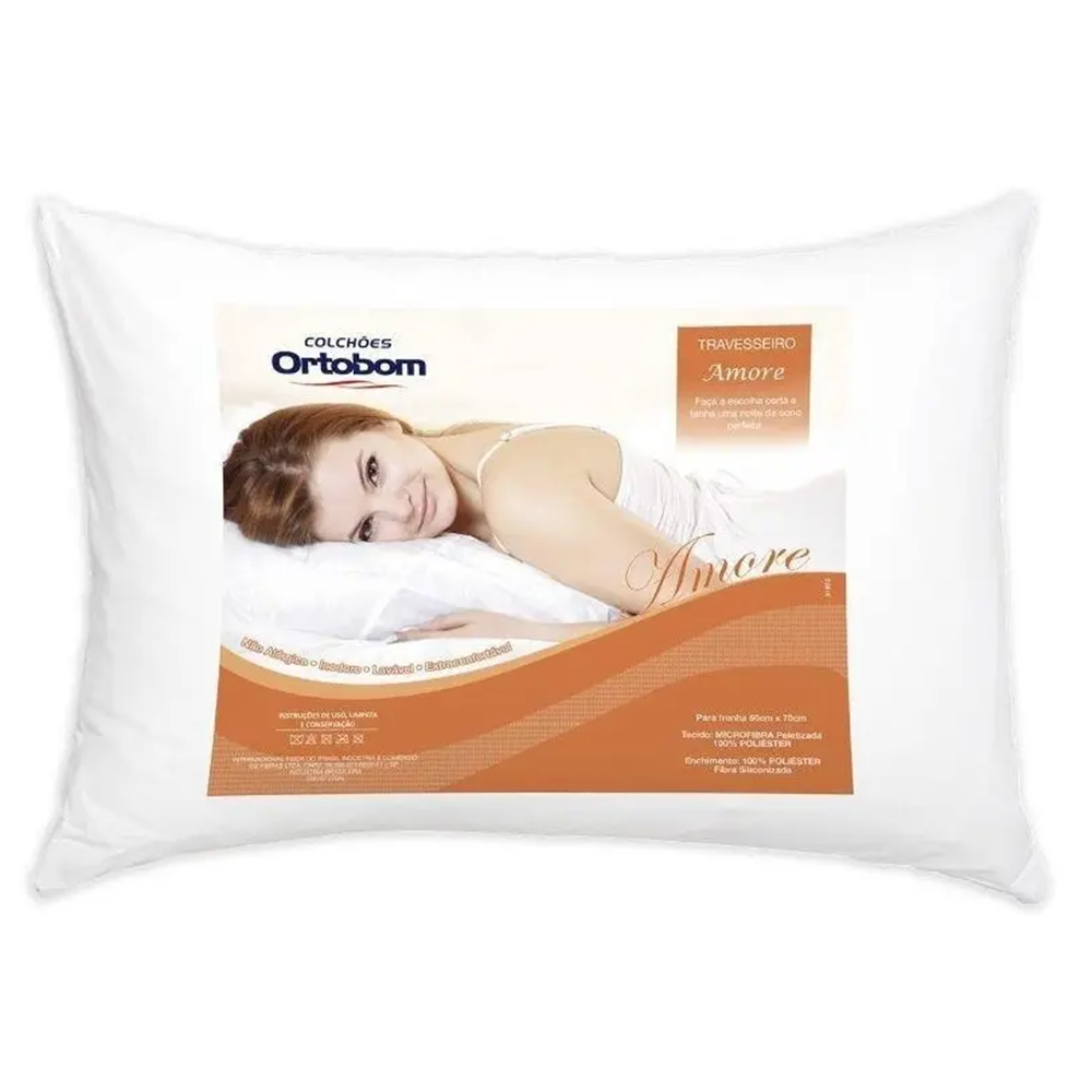 Travesseiro Ortobom Amore 70x50 Branco