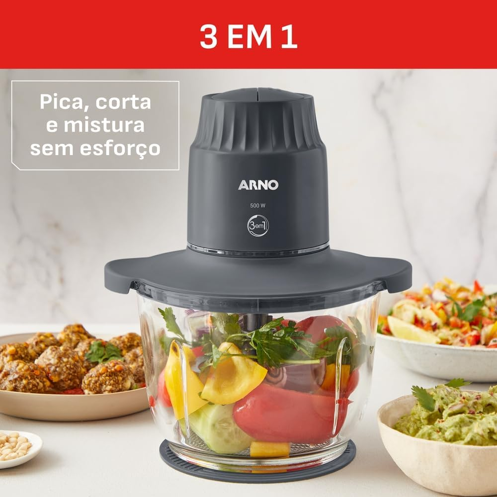 Mini Processador de Alimentos Arno Choppeo CH01 500W Cinza, , large image number 2