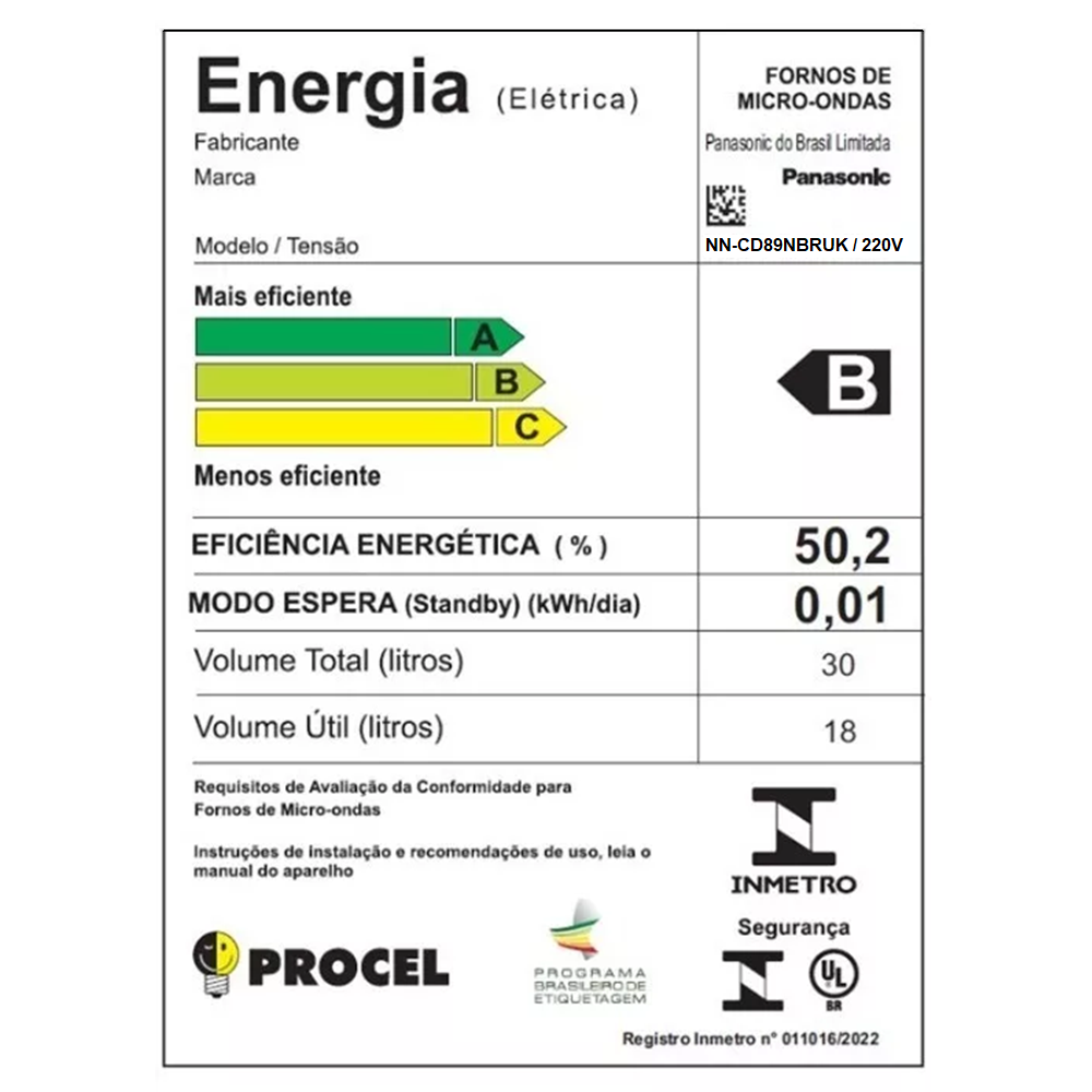 Micro-ondas Panasonic 30 Litros Airfrayer 4x1 NN-CD89NBRUK Preto 900W, , large image number 7