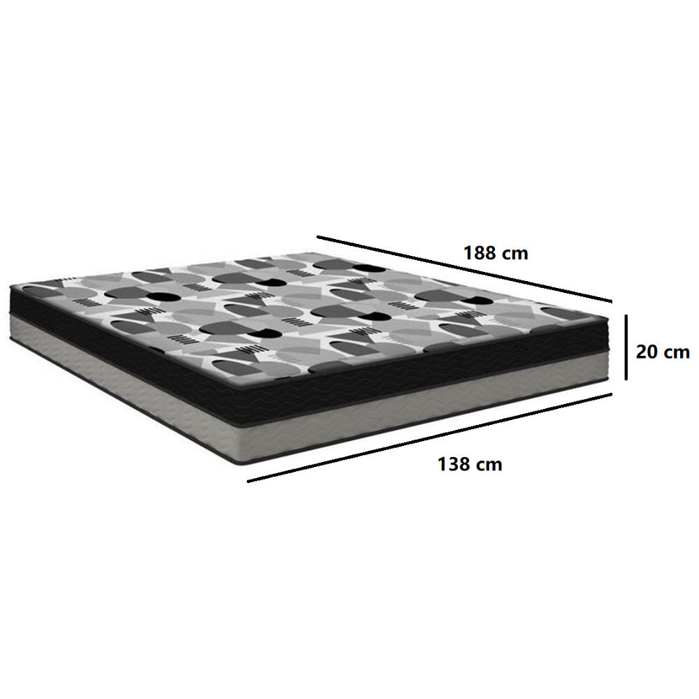 Colchão Casal ISO Dupla Face Espuma D-28/33 + Placa EPS 138x188x20cm Ortobom, , large image number 1