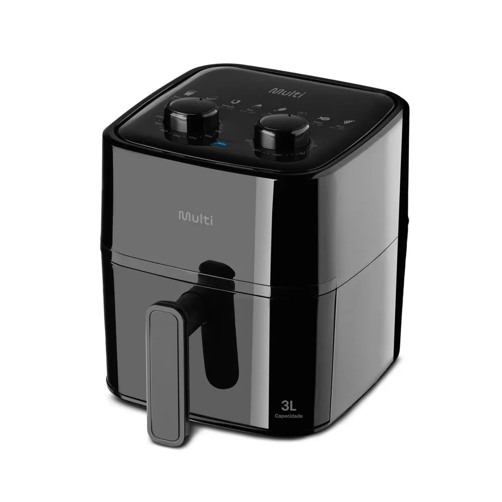Fritadeira El&eacute;trica Air Fryer Multi Sem &Oacute;leo 3 Litros Preta 1200W 220V GO251