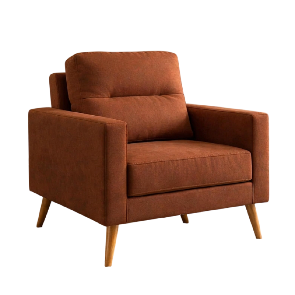 Poltrona Veludo Terracota JW T08 Europa Premium