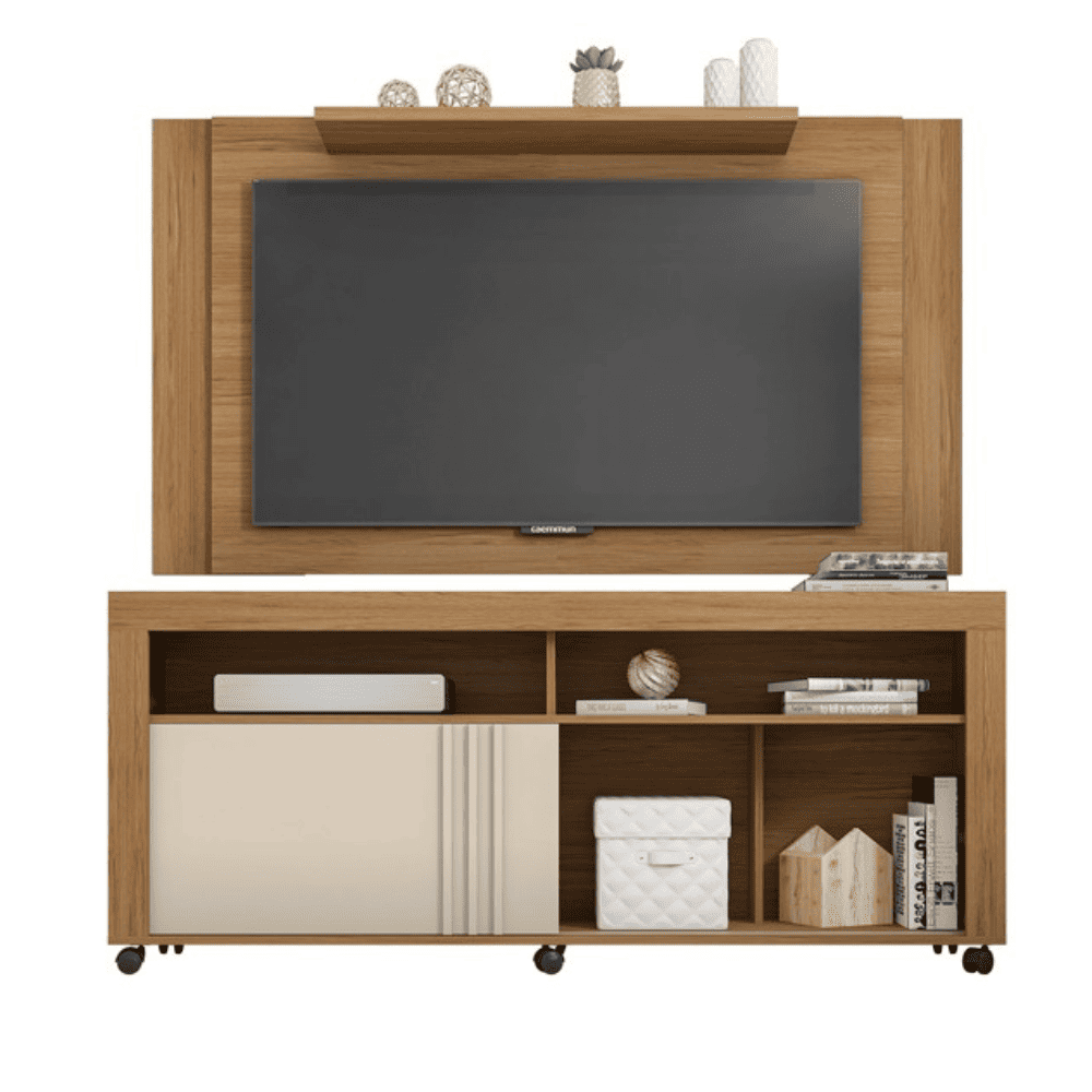Rack com Painel Extens&iacute;vel para Tv at&eacute; 55 Polegadas Marrom Caemmun Multiplus, , large image number 2
