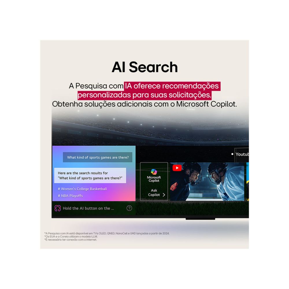Smart TV 55 Polegadas LG 4K UHD AI UA85 4K Gen8 3 HDMI 1 USB 55UA8550PSA, , large image number 7