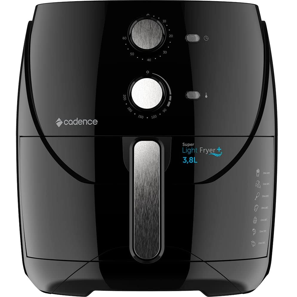 Fritadeira Elétrica Air Fryer Cadence Sem Óleo 3,8 Litros Preta 220V FRT 555