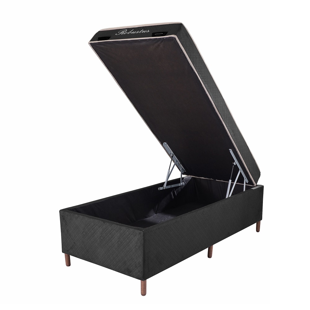 Cama Box Solteiro com Baú D28 Robustus Unique Confort 88x188x69 Caza Nobre, , large image number 1