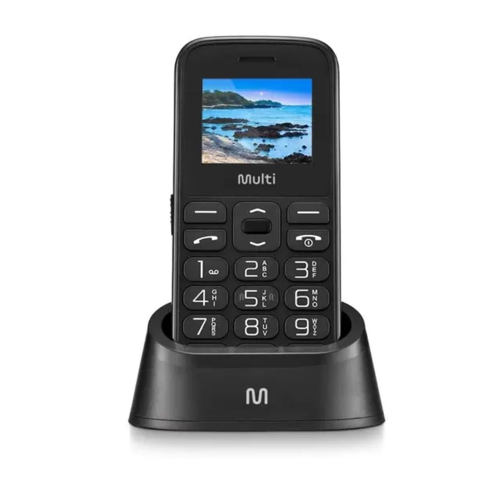 Celular Multilaser Vita Preto Com Base 2 Chips, , large image number 0