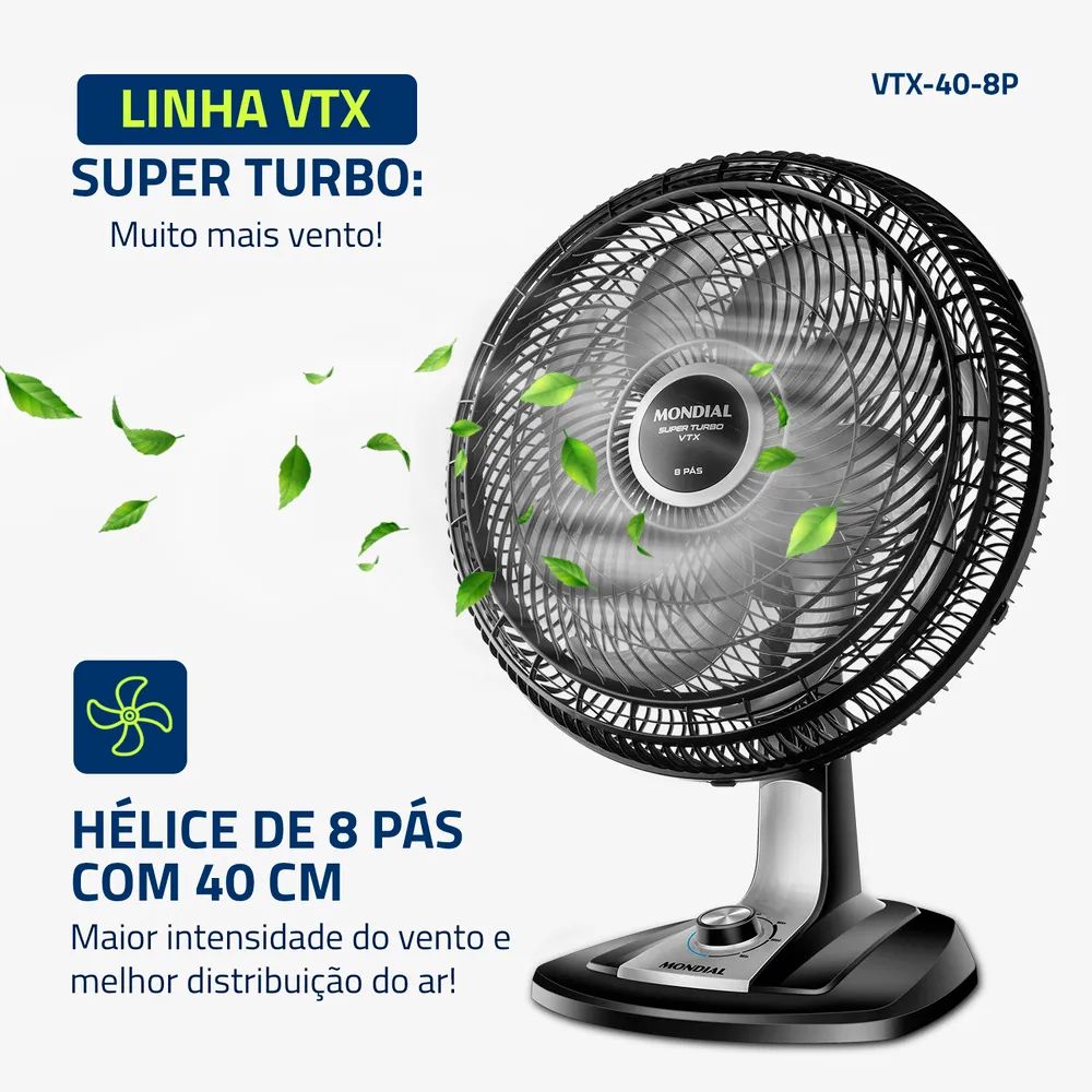 Ventilador de Mesa Mondial 40cm Turbo 8 Pás 220V VTX-40, , large image number 1