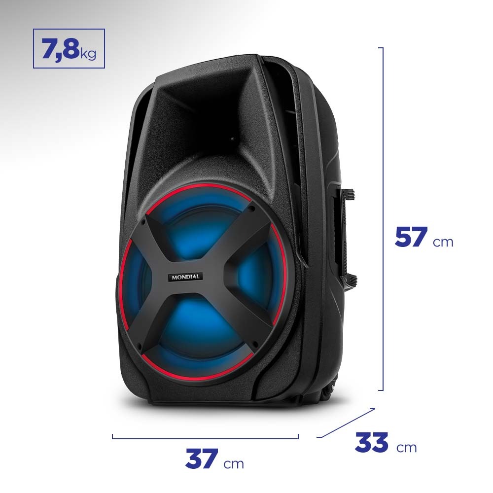 Caixa de Som Amplificada Mondial Bluetooth USB Rádio FM 550W Bivolt CM550, , large image number 5