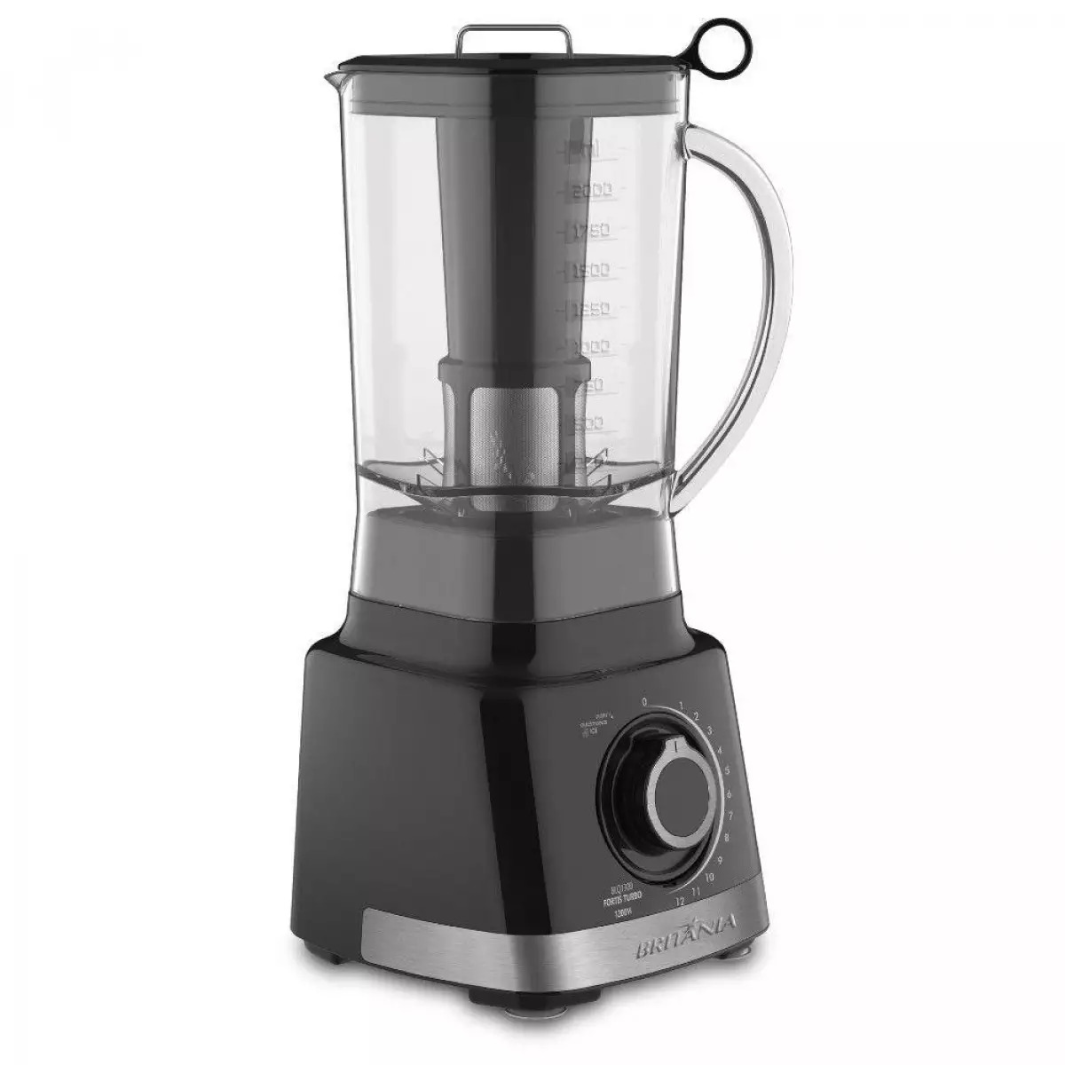 Liquidificador Britânia BLQ1300P Fortis Turbo com 12 Vel 1200W 220V, Preto, large image number 1