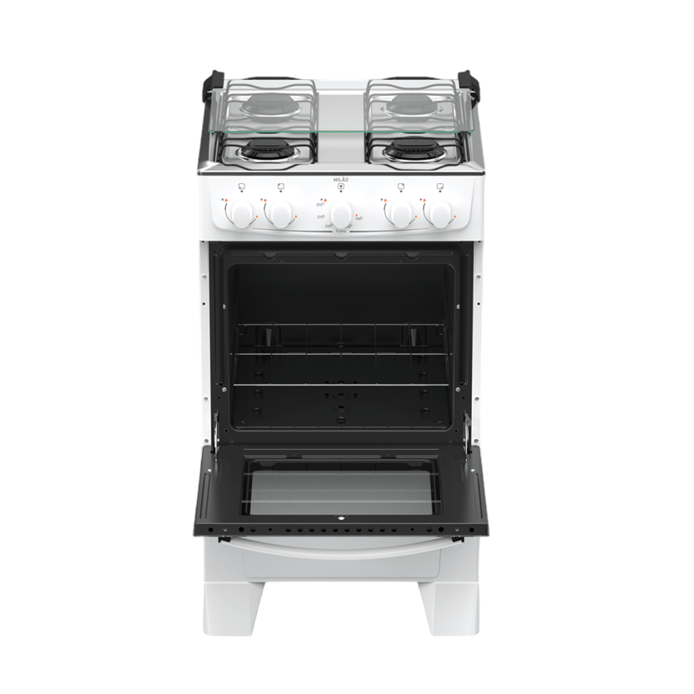 Fog&atilde;o 4 bocas Atlas Mesa de Inox Branco New Mil&atilde;o, , large image number 2