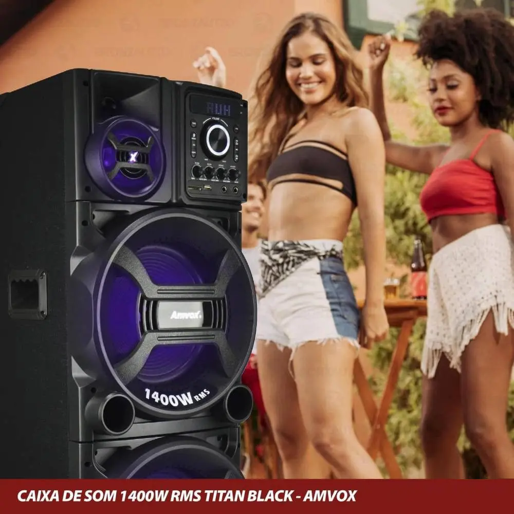 Caixa Amplificada ACA1402 Titan Black 1400W Amvox com LED, , large image number 6