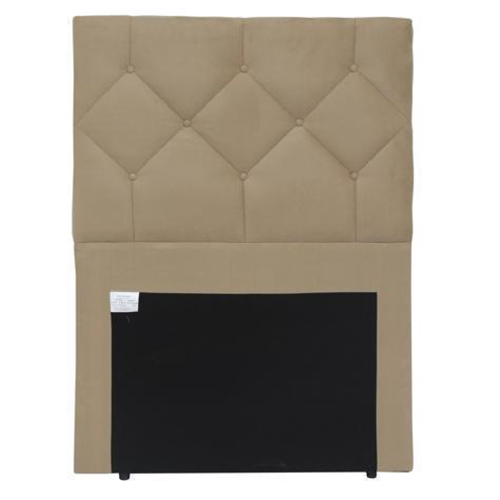 Cabeceira de Solteiro Estofada 90 cm Veludo Caramelo Ortomagic Bahamas