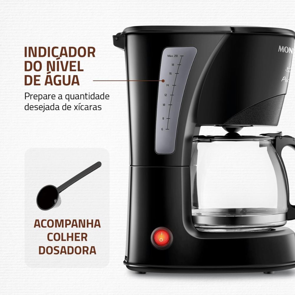 Cafeteira Elétrica Mondial Preta 20 Xícaras 220V CN-01-20X, , large image number 5