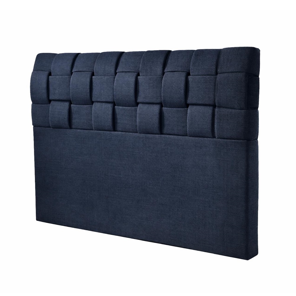 Cabeceira de Queen Estofada 158 cm Veludo Azul Navy T07 JW Paris