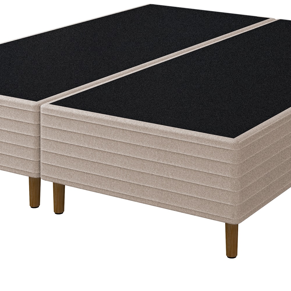 Base Box Queen Bronx Bege 158x198x38 cm Umaflex, , large image number 2